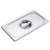 BIRDROCK HOME Stainless Steel Steam Table Pan Lids, 24 Gauge Steel, Fits 1/3-Size Hotel Pans, Perfect for Meal Prep, Cooking & Food Storage (6 Pack) - 3 of 4