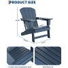 Outdoor Adirondack Chair - HDPE, with Wide Armrests & Slatted Back, All-Weather for Patio & Pool, Ergonomic Backrest - 2 of 4