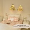 Aoibox Set of 2 Macrame Hanging Shelves with LED Lights and Artificial Ivy for Wall Decor, White Wood Floating Shelf - 4 of 4