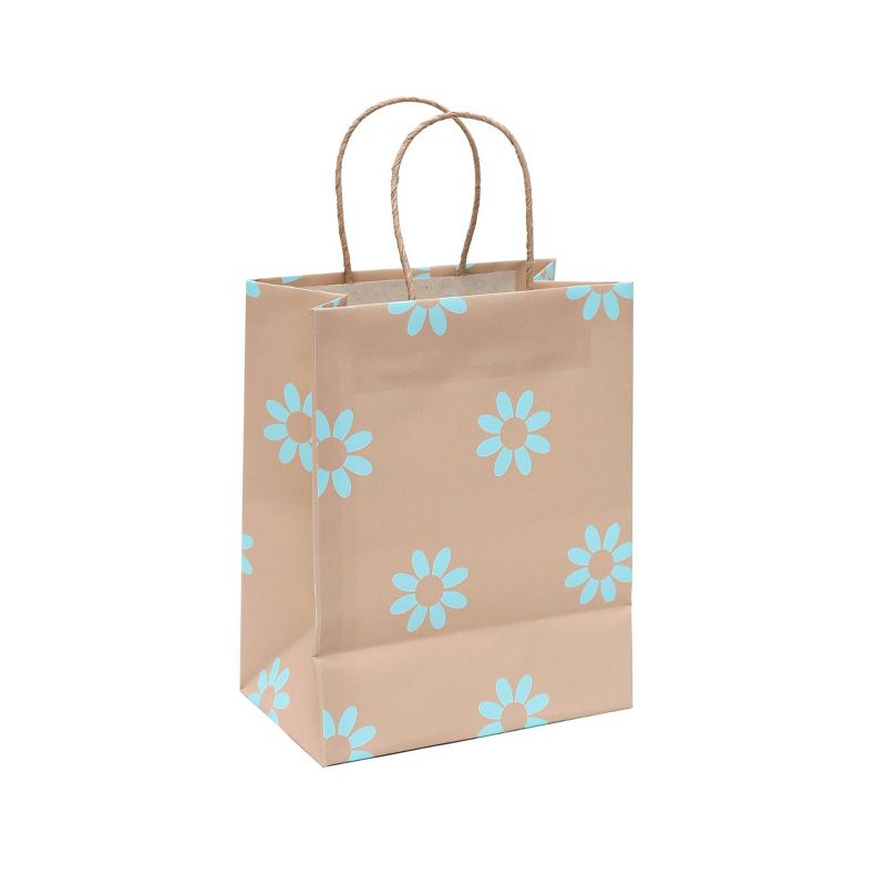 4pk Small Printed Gift Bag - Spritz&#8482;: Floral Design, Multicolor, FSC Certified, All Occasions, 6 of 16