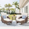 Buenhomino Patio Wicker Chairs Swivel Rocker Outdoor Rocking Chairs Set - 4 of 4