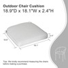 Aoodor Outdoor Dining Chair Cushions Set of 2, Waterproof Patio Furniture Seat Cushions, Outdoor Chair Pads with Ties - 2 of 4