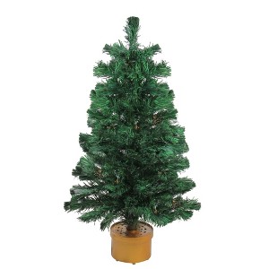Northlight 3' Prelit Artificial Christmas Tree Color Changing Fiber Optic - 1 of 4
