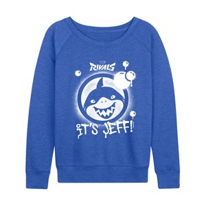 Women's - Marvel - Jeff Spray Lightweight French Terry Wide Neck Long Sleeve Graphic Shirt - 1 of 3