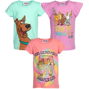 Scooby-Doo Scooby Doo Little Girls 3 Pack Graphic T-Shirts Multicolor 6-6X - 1 of 4