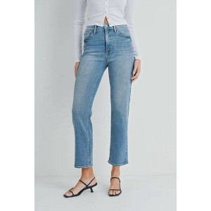 Women's Denim High Rise Crop Straight Jeans - JUST BLACK DENIM - 1 of 4