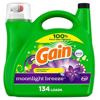 Gain + Aroma Boost Moonlight Breeze Scent HE Compatible Liquid Laundry Detergent Soap