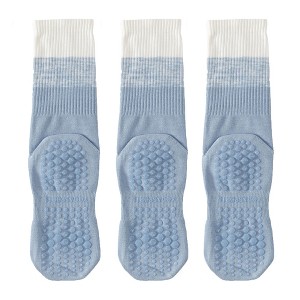 Anna-Kaci 3-Pair Soft Stretch Grip Socks Set with Cushioned Non-Slip Soles, Supportive Knit Texture and Everyday Comfort Essentials Pack - 1 of 3
