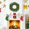 22 Inch Norfolk Pine Wreath Realistic Artificial Greenery Christmas Wreath Home Decor Front Door Entryway Indoor Outdoor Use - 4 of 4