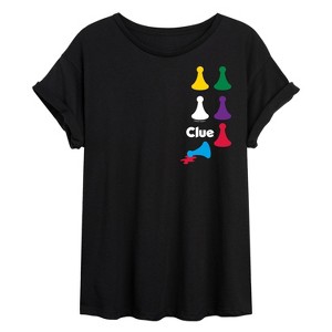 Women's - Clue - Clue Pieces Oversized Graphic T-Shirt - 1 of 4