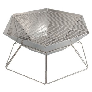 Brentwood 20-In. Stainless Steel Portable Folding Charcoal BBQ Grill and Outdoor Fire Pit with Carry Bag, BB-6X20SS in Silver - 1 of 4
