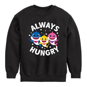 Boys' - Baby Shark - Always Hungry Graphic Long Sleeve Fleece Sweatshirt - 1 of 4