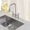 WOWOW 30 in. Drop-in/Undermount Single Bowl 18 Gauge Gunmetal Brushed Nickel Stainless Steel Kitchen Sink with Bottom Grids - 2 of 4