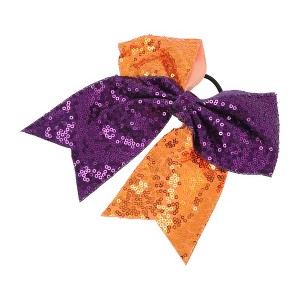 Unique Bargains Women's Halloween Sequin Bow Hair Elastics 1 Pc - 1 of 4