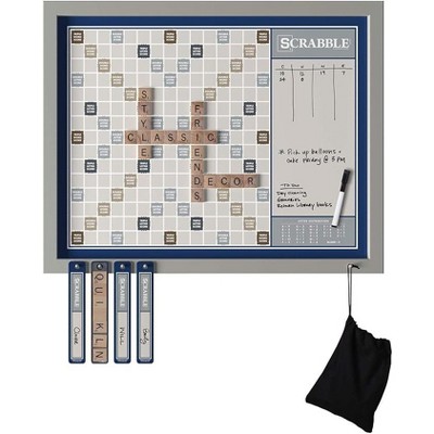 WS Game Company Scrabble Deluxe 2-in-1 Wall Edition Board Game