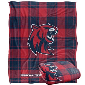 Rogers State University Campus Plaid Spirit Silky Touch Super Soft Throw Blanket 50x60 - 1 of 4