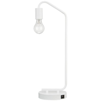 Covybend Metal Desk Lamp White - Signature Design By Ashley: Usb Port ...