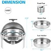 Roll Top Chafing Dish Buffet Set - 6 Qt Stainless Steel Professional Buffet Chafer with Warming & Cooling Tray for Wedding Catering Banquets Parties - 2 of 4
