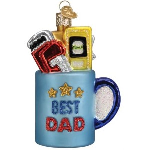 Old World Christmas Glass Blown Ornament for Christmas Tree, Best Dad Mug - 1 of 4