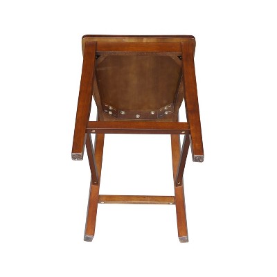 Ava Espresso 24" Solid Wood Counter Height Stool