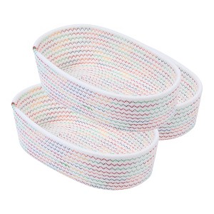 REGALWOVEN Odorless Cotton Rope Handcrafted Compact Multiple Use Open Storage Bins 3 Packs - 1 of 4