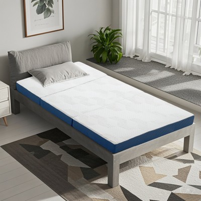 Bestier 4" Tri-fold Memory Foam Medium Firm Mattress Topper, Twin