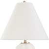 Uttermost Bora Accent Lamp-Swirled Matte White Ceramic with Brass Accents - 4 of 4