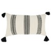 Oversize Textured Striped Tassel Throw Pillow Cover - Saro Lifestyle - 2 of 3