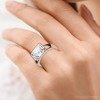 Pompeii3 Certified 3Ct East West Emerald Diamond Engagement Ring 14k Gold or Pt Lab Created - 3 of 4