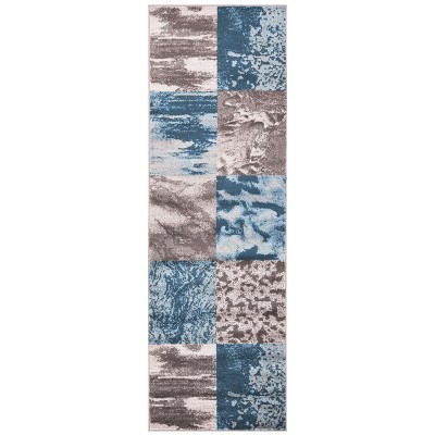 Modern Floral Indoor Area Rug or Runner - Blue Nile Mills