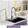 Gulches 32"x22" Gunmetal Black Workstation Kitchen Sink, 18 Gauge 304 Stainless Steel, with Black Spray Neck Faucet - 3 of 4