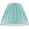 Springcrest Turquoise Linen Box Pleat Medium Empire Lamp Shade 7" Top x 14" Bottom x 11" Slant x 11" High (Spider) Replacement with Harp and Finial - 3 of 4