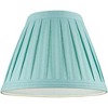 Springcrest Set of 2 Pleat Empire Lamp Shades Turquoise Blue Medium 7" Top x 14" Bottom x 11" High Spider Harp and Finial Fitting - image 3 of 4