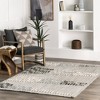 Nuloom Maira Abstract Textured Striped Indoor Area Rug Color Light Gray Size 5' x 8' - 2 of 4