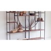 Wood and Metal Demilune Shelving Unit – 76" Tall by Kalalou - 3 of 3