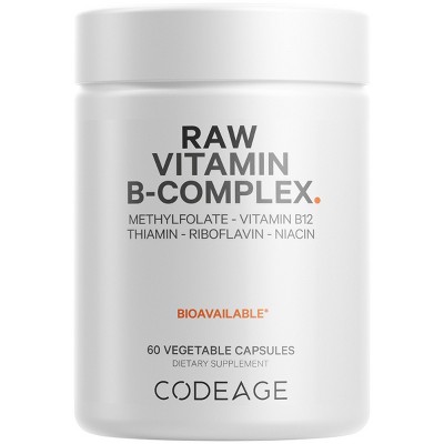 Codeage Raw Vitamin B-complex, Essential B Vitamins, Probiotics ...