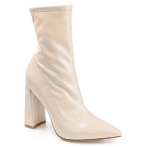 Journee Collection Womens Veralee Inside Zip Block Heel Booties - 1 of 4