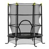 APRILSOUL Black 64inch Indoor Trampoline for Kids with Safety Enclosure for 3-10 Year Olds, Indoor and Outdoor Use - 2 of 4