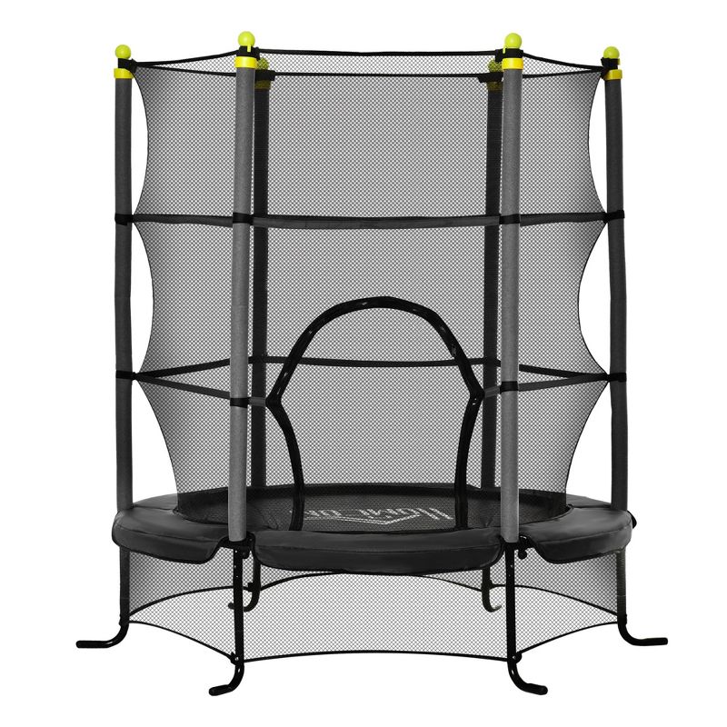 Soozier 5.3' Kids Trampoline, 64" Indoor Trampoline for Kids with Safety Enclosure for 3-10 Year Olds, Indoor & Outdoor Use, 1 of 7