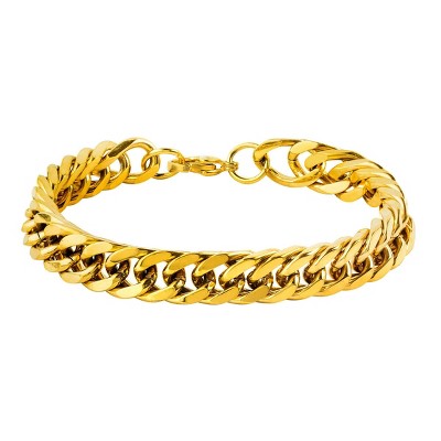 Men's 12mm Stainless Steel Curb Link ID Bracelet - 8.5 Inch, Open-Back Plaque For Engraving - View #11