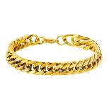 Men's West Coast Jewelry Goldtone Stainless Steel 8-Inch Curb Link Chain Bracelet