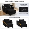 37.4'' Corduroy Convertible Chaise Lounge Chair with USB Ports, Two Cup Holders, Phone Holder and Hidden Storage Compartments - 4 of 4