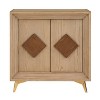 Treasure Trove Accents 2 Door Cabinet Sherwood Wheat Brown: Elegant Diamond Hardware, No Assembly Required, Pine & MDF - 2 of 4