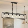DORESshop 6-Light Matte Black Farmhouse Kitchen Island Lighting, Modern Rectangular Chandeliers for Dining room Foyer - 3 of 4