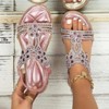 Clotth Women's Floral Flat Sandals - Elastic Strap for Summer Beach, Sparkling Jeweled Bohemian Flats,Sandals with Non Slip Shoes - 2 of 4