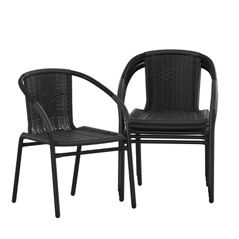 Black rattan sale chair target