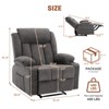 Swivel Rocker Recliner Chair with Massage and Heat,Oversize Ergonomic Lounge Sofa with Extended Footrest,Cup Holders for Living Room, Bedroom - 3 of 4