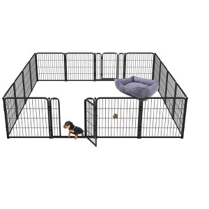 FXW Homeplus Indoor Dog Playpen - Stress-Free and Safe Play,Panels for Puppy and Small Dogs, Black│Patented - 1 of 4