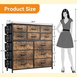 12-Drawer Dresser for Bedroom, Fabric Storage Dresser for Bedroom, Living Room, or Entryway - 1 of 4
