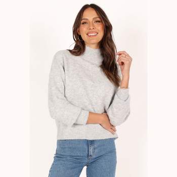 Women's Mock Turtleneck Cashmere-like Pullover Sweater - Universal Thread™  White Xs : Target